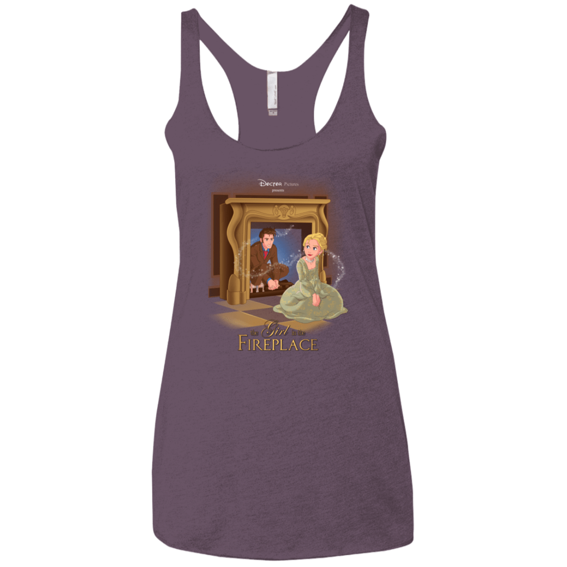 T-Shirts Vintage Purple / X-Small The Girl In The Fireplace Women's Triblend Racerback Tank