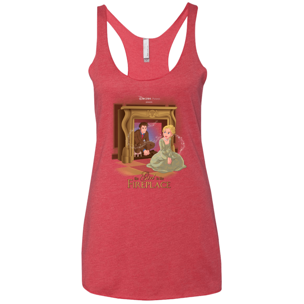 T-Shirts Vintage Red / X-Small The Girl In The Fireplace Women's Triblend Racerback Tank
