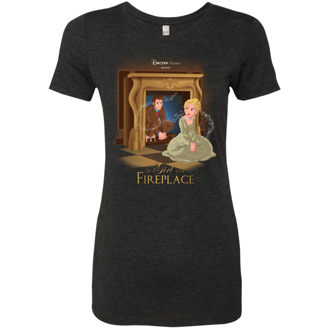 T-Shirts Vintage Black / Small The Girl In The Fireplace Women's Triblend T-Shirt