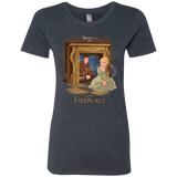 T-Shirts Vintage Navy / Small The Girl In The Fireplace Women's Triblend T-Shirt
