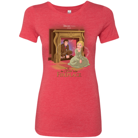 T-Shirts Vintage Red / Small The Girl In The Fireplace Women's Triblend T-Shirt