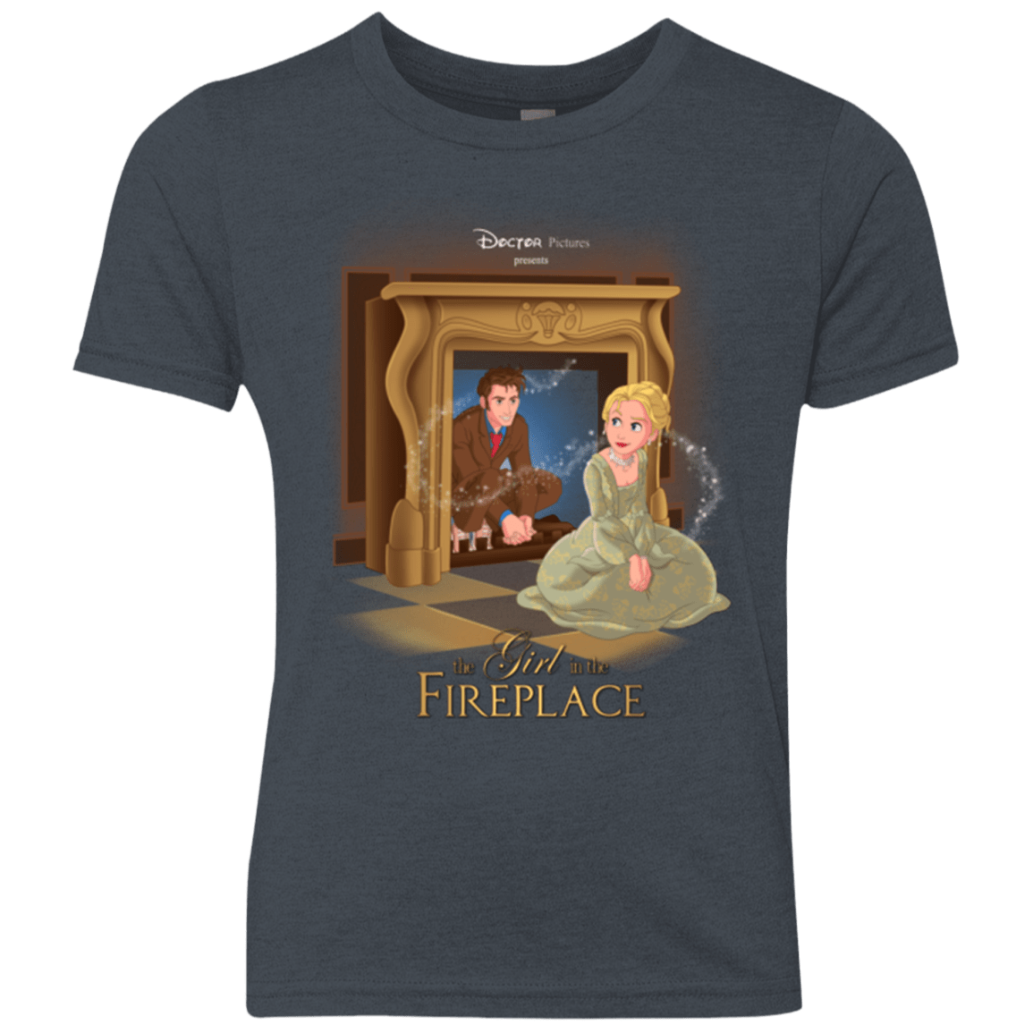 T-Shirts Vintage Navy / YXS The Girl In The Fireplace Youth Triblend T-Shirt