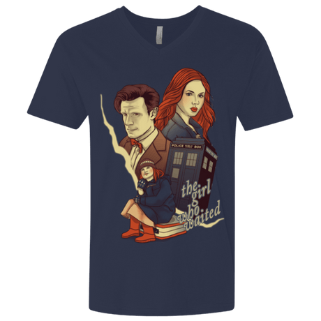 T-Shirts Midnight Navy / X-Small The Girl who waited Men's Premium V-Neck