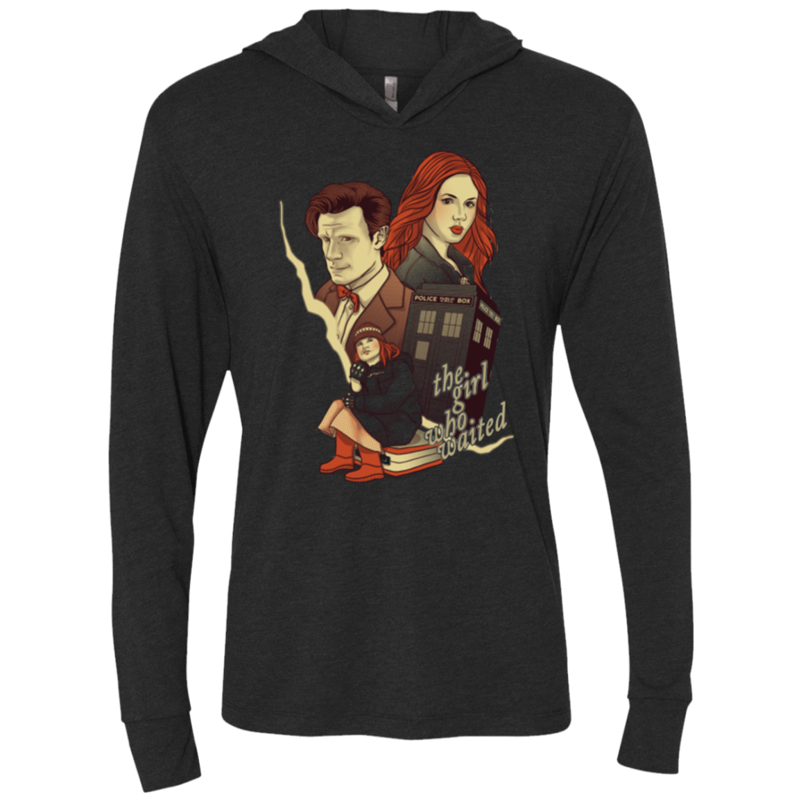 T-Shirts Vintage Black / X-Small The Girl who waited Triblend Long Sleeve Hoodie Tee