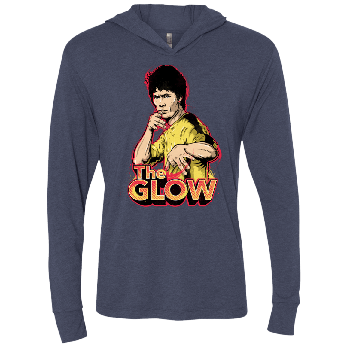 T-Shirts Vintage Navy / X-Small The Glow Triblend Long Sleeve Hoodie Tee