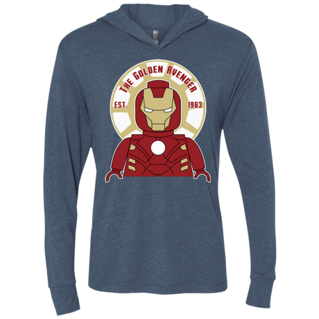 T-Shirts Indigo / X-Small The Golden Avenger Triblend Long Sleeve Hoodie Tee