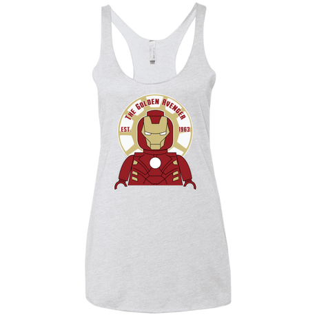 T-Shirts Heather White / X-Small The Golden Avenger Women's Triblend Racerback Tank