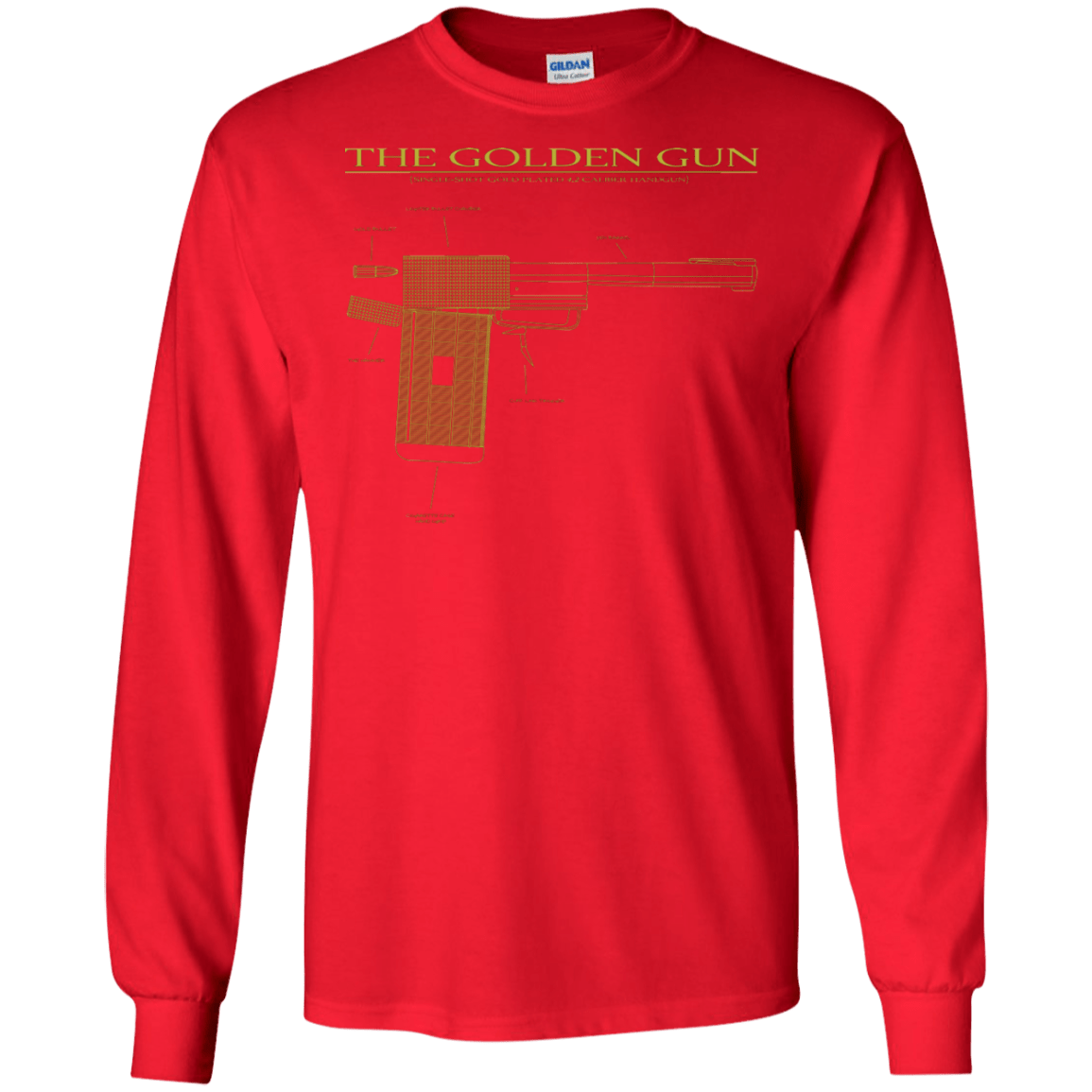 T-Shirts Red / S The Golden Gun Men's Long Sleeve T-Shirt