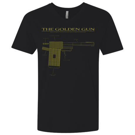 T-Shirts Black / X-Small The Golden Gun Men's Premium V-Neck