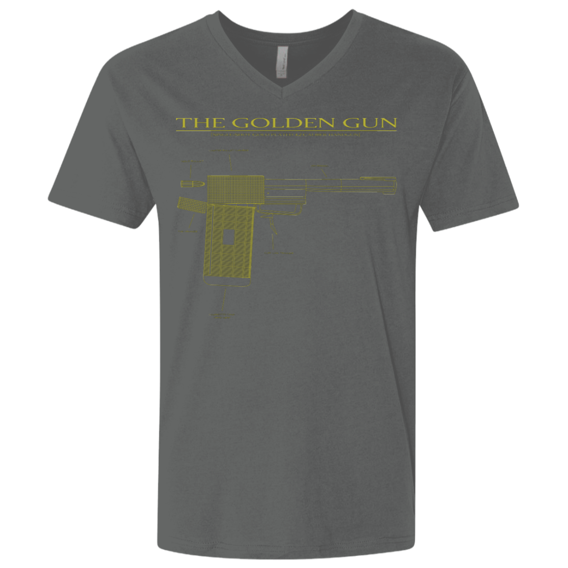 T-Shirts Heavy Metal / X-Small The Golden Gun Men's Premium V-Neck
