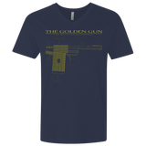 T-Shirts Midnight Navy / X-Small The Golden Gun Men's Premium V-Neck