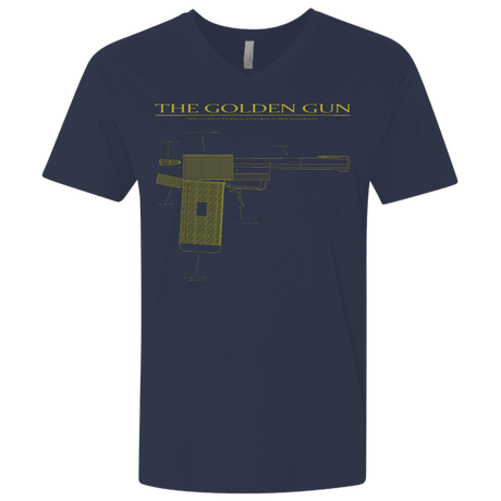 T-Shirts Midnight Navy / X-Small The Golden Gun Men's Premium V-Neck