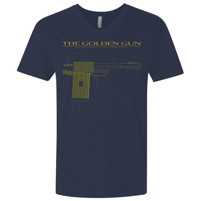 T-Shirts Midnight Navy / X-Small The Golden Gun Men's Premium V-Neck