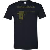 T-Shirts Black / X-Small The Golden Gun Men's Semi-Fitted Softstyle