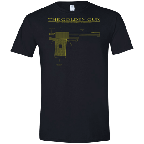 T-Shirts Black / X-Small The Golden Gun Men's Semi-Fitted Softstyle