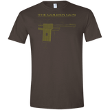T-Shirts Dark Chocolate / S The Golden Gun Men's Semi-Fitted Softstyle