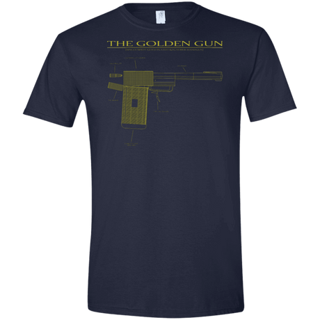 T-Shirts Navy / X-Small The Golden Gun Men's Semi-Fitted Softstyle