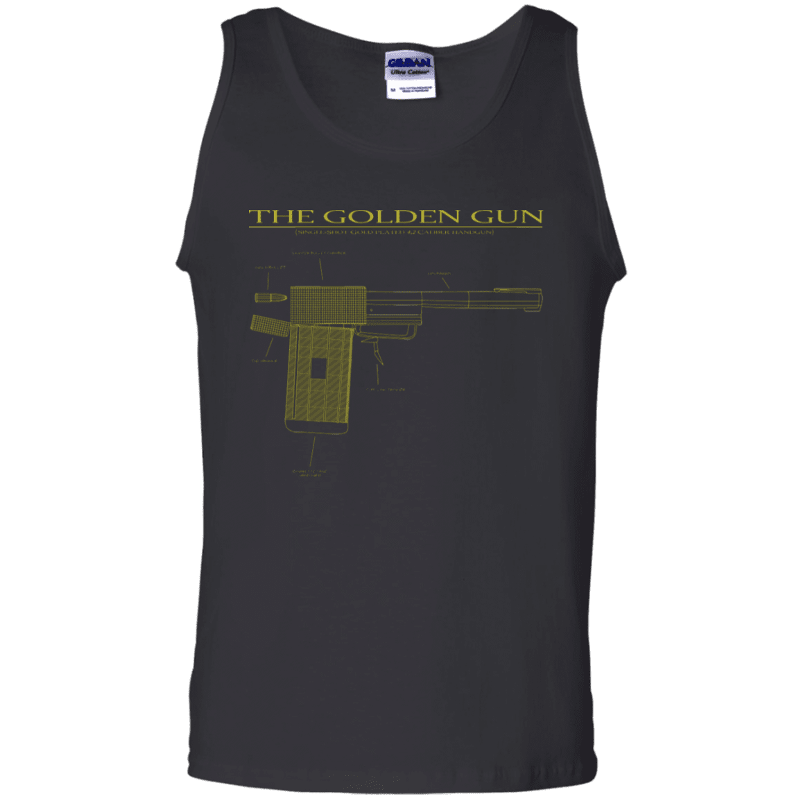 T-Shirts Black / S The Golden Gun Men's Tank Top