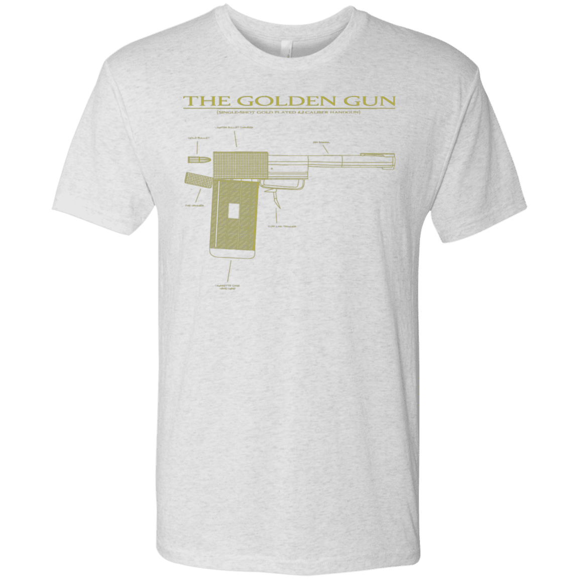 T-Shirts Heather White / S The Golden Gun Men's Triblend T-Shirt