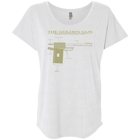 T-Shirts Heather White / X-Small The Golden Gun Triblend Dolman Sleeve