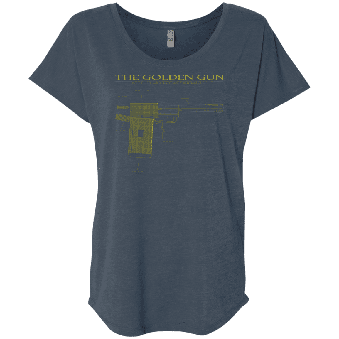 T-Shirts Indigo / X-Small The Golden Gun Triblend Dolman Sleeve