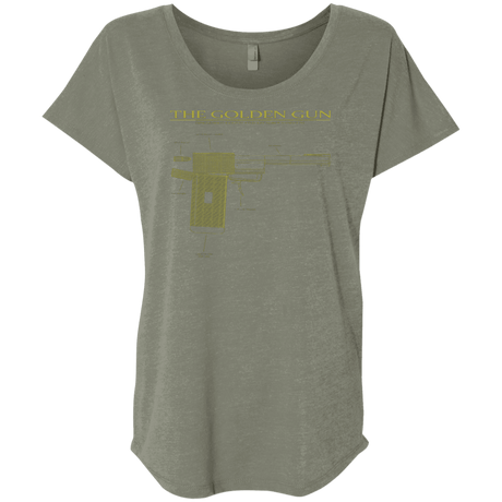 T-Shirts Venetian Grey / X-Small The Golden Gun Triblend Dolman Sleeve