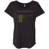 T-Shirts Vintage Black / X-Small The Golden Gun Triblend Dolman Sleeve