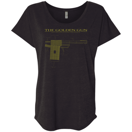T-Shirts Vintage Black / X-Small The Golden Gun Triblend Dolman Sleeve