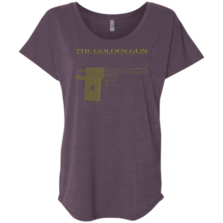 T-Shirts Vintage Purple / X-Small The Golden Gun Triblend Dolman Sleeve