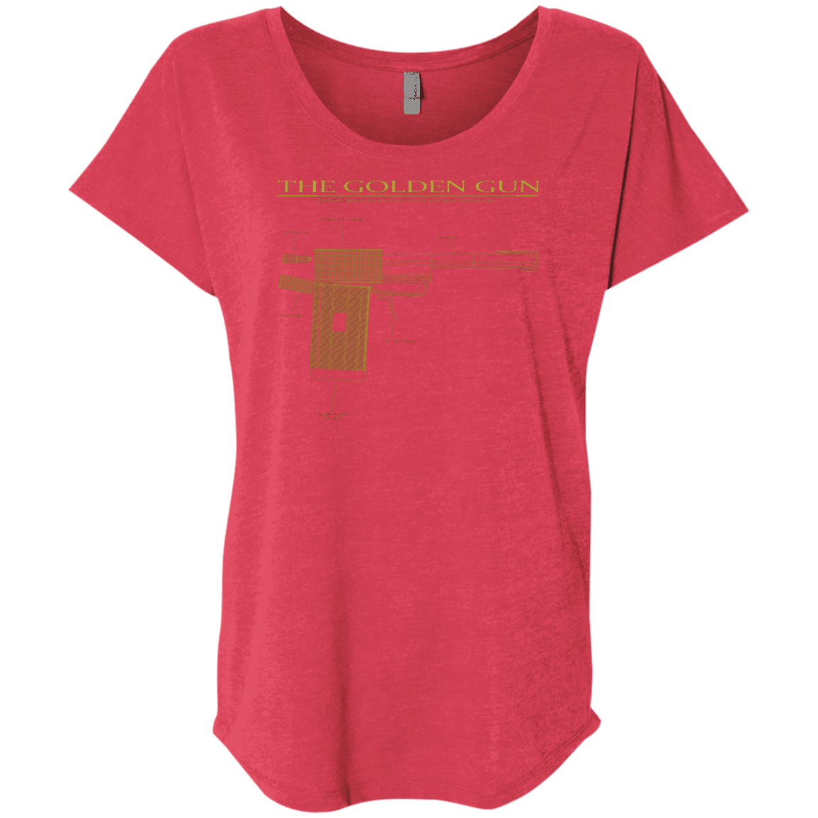 T-Shirts Vintage Red / X-Small The Golden Gun Triblend Dolman Sleeve