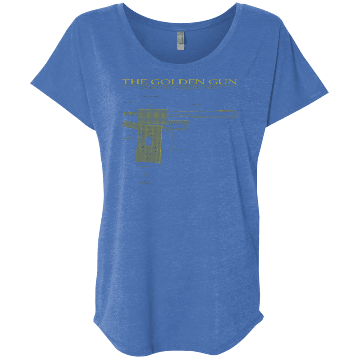 T-Shirts Vintage Royal / X-Small The Golden Gun Triblend Dolman Sleeve