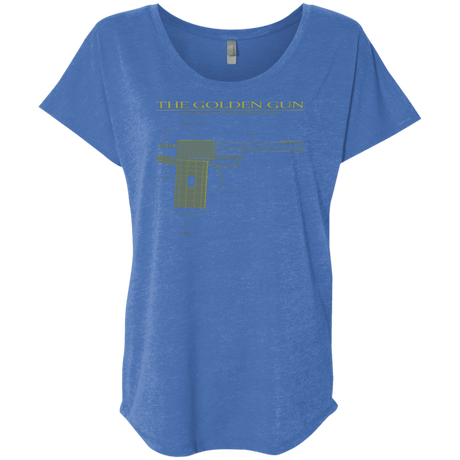 T-Shirts Vintage Royal / X-Small The Golden Gun Triblend Dolman Sleeve