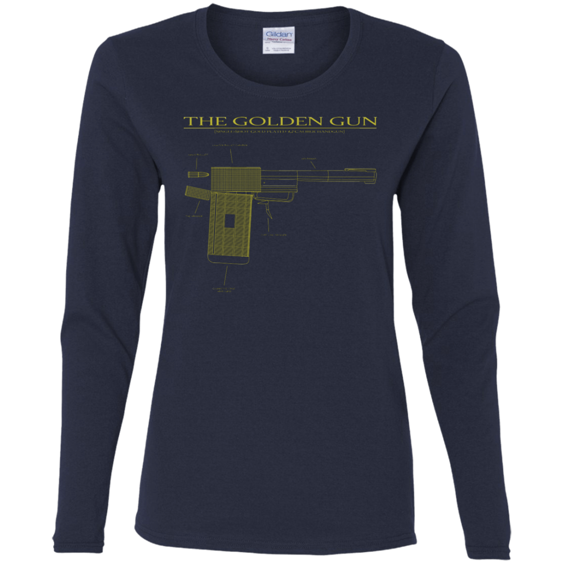 T-Shirts Navy / S The Golden Gun Women's Long Sleeve T-Shirt