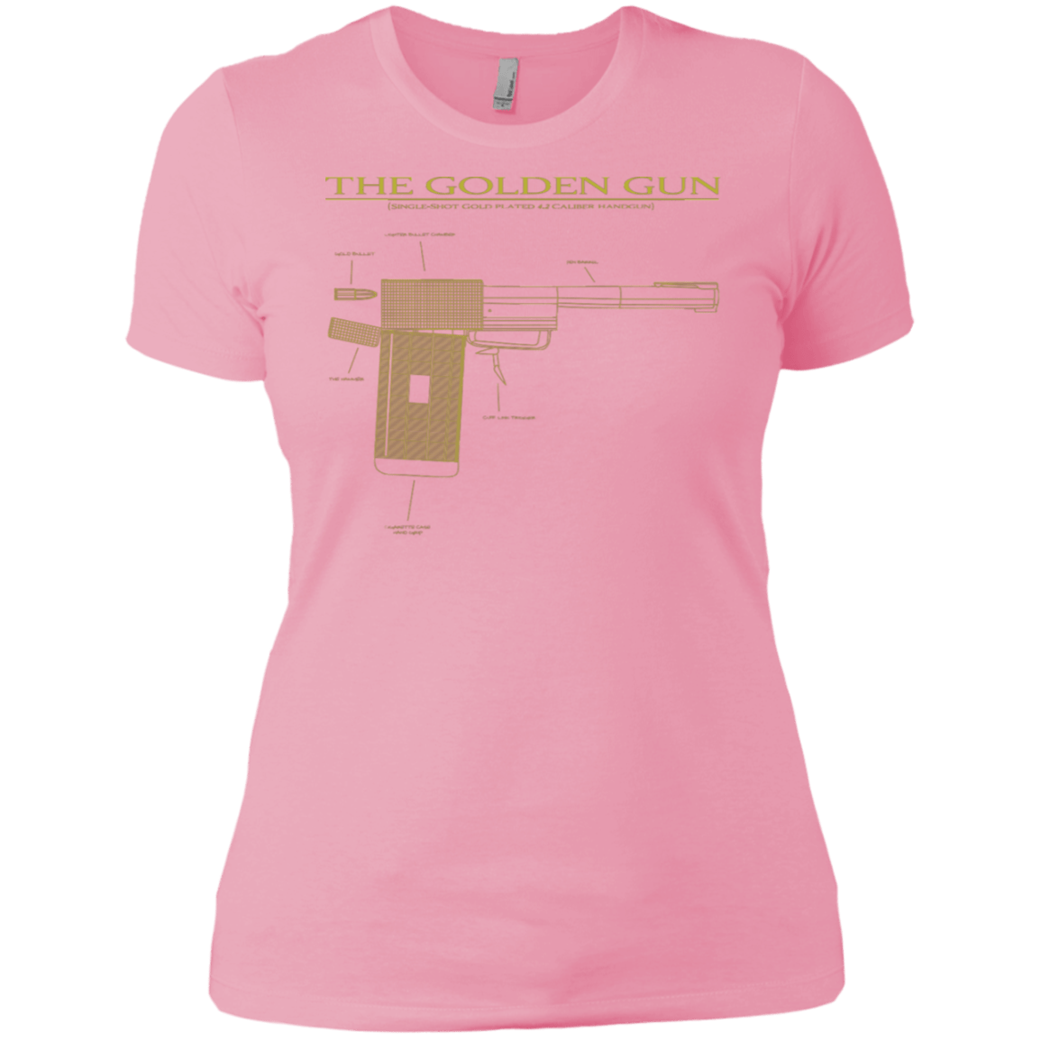T-Shirts Light Pink / X-Small The Golden Gun Women's Premium T-Shirt