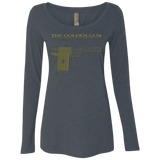 T-Shirts Vintage Navy / S The Golden Gun Women's Triblend Long Sleeve Shirt