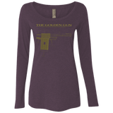 T-Shirts Vintage Purple / S The Golden Gun Women's Triblend Long Sleeve Shirt
