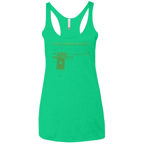 T-Shirts Envy / X-Small The Golden Gun Women's Triblend Racerback Tank