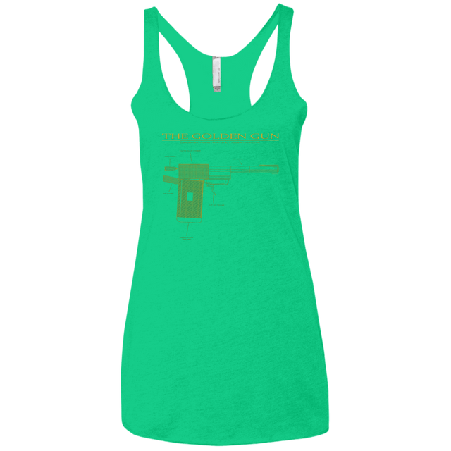 T-Shirts Envy / X-Small The Golden Gun Women's Triblend Racerback Tank