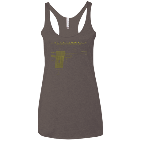 T-Shirts Macchiato / X-Small The Golden Gun Women's Triblend Racerback Tank