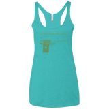 T-Shirts Tahiti Blue / X-Small The Golden Gun Women's Triblend Racerback Tank