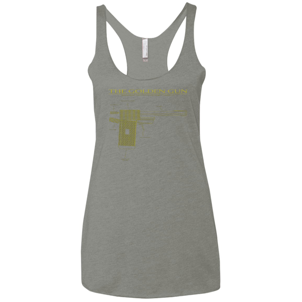 T-Shirts Venetian Grey / X-Small The Golden Gun Women's Triblend Racerback Tank