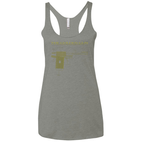 T-Shirts Venetian Grey / X-Small The Golden Gun Women's Triblend Racerback Tank