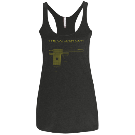 T-Shirts Vintage Black / X-Small The Golden Gun Women's Triblend Racerback Tank