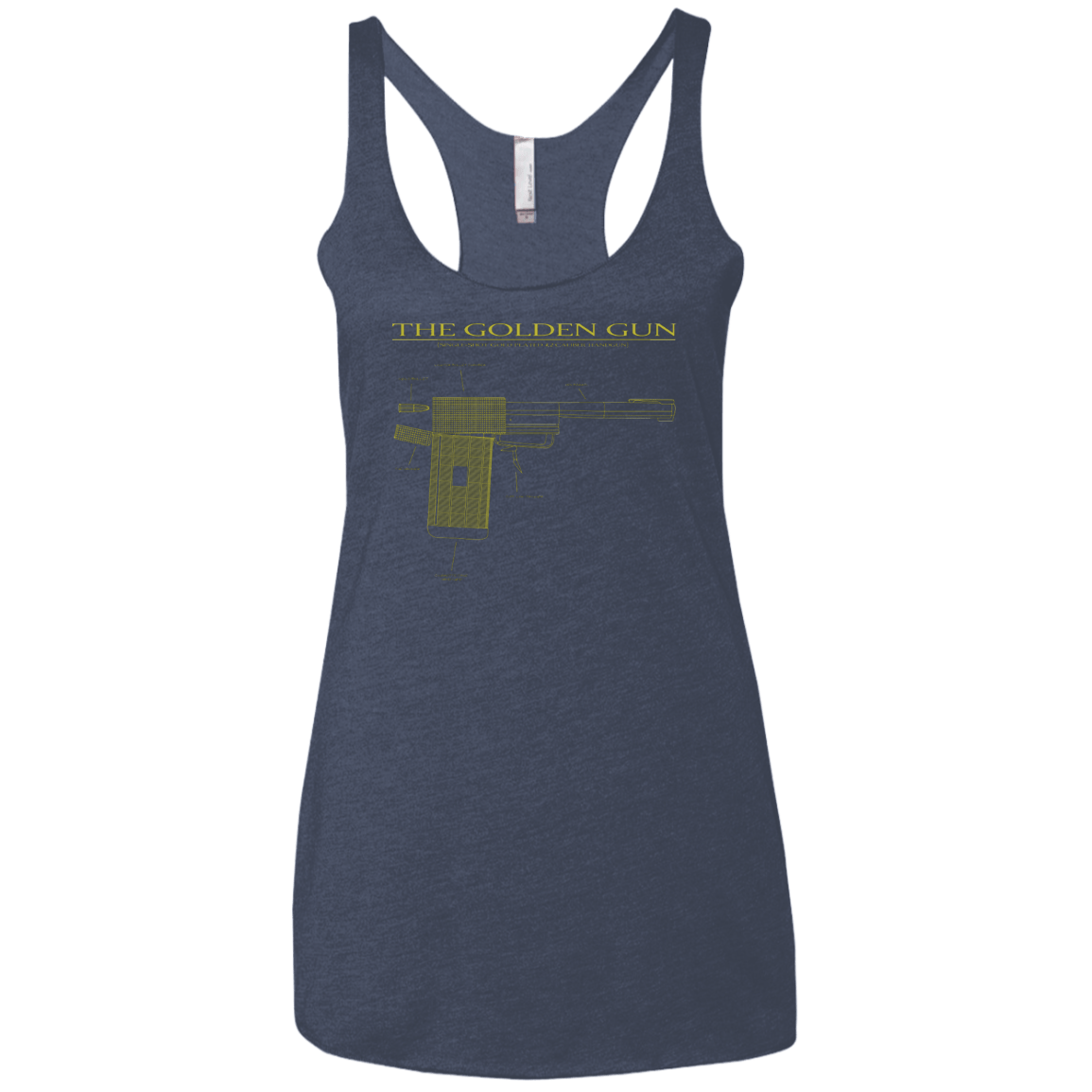 T-Shirts Vintage Navy / X-Small The Golden Gun Women's Triblend Racerback Tank