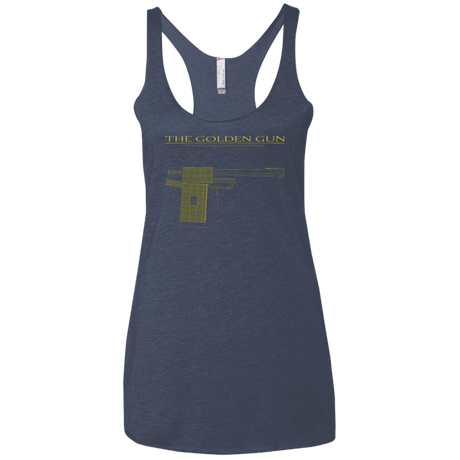 T-Shirts Vintage Navy / X-Small The Golden Gun Women's Triblend Racerback Tank