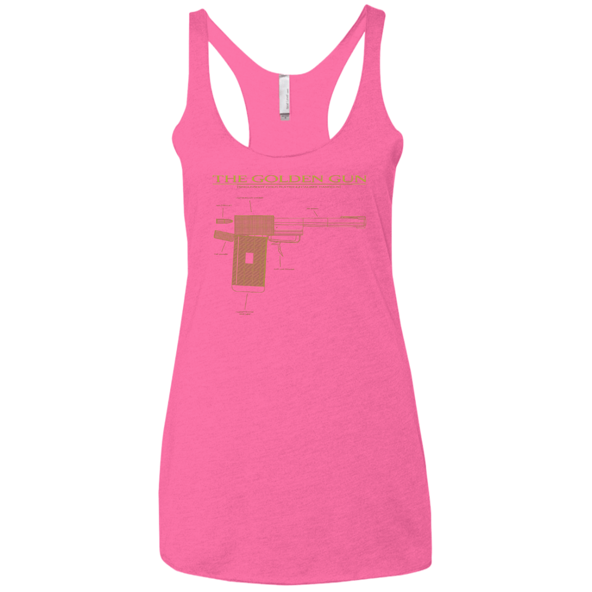 T-Shirts Vintage Pink / X-Small The Golden Gun Women's Triblend Racerback Tank