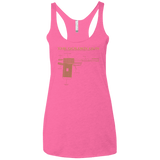 T-Shirts Vintage Pink / X-Small The Golden Gun Women's Triblend Racerback Tank