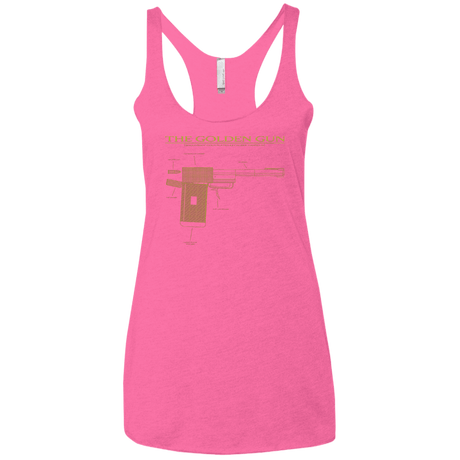 T-Shirts Vintage Pink / X-Small The Golden Gun Women's Triblend Racerback Tank