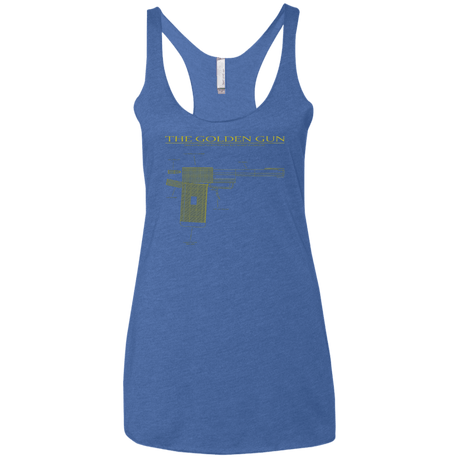 T-Shirts Vintage Royal / X-Small The Golden Gun Women's Triblend Racerback Tank