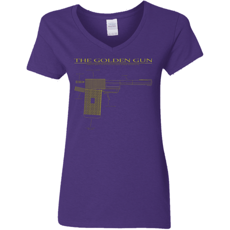 T-Shirts Purple / S The Golden Gun Women's V-Neck T-Shirt